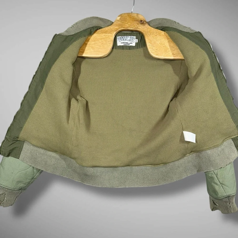 Vale Forever Jacket‎ Adult XL Authentic Green Ripstop Distressed Quilted RARE